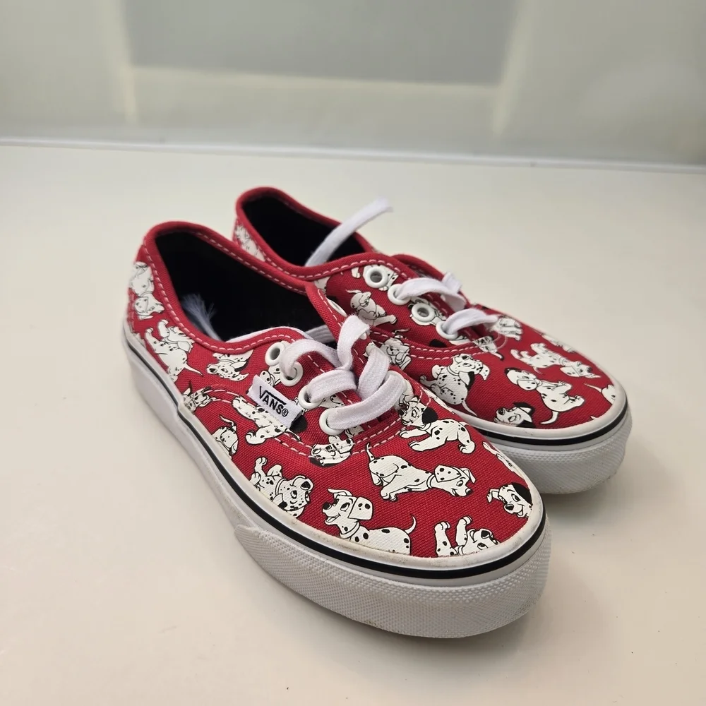 RARE Limited Edition VANS Disney 101 Dalmatians Sneakers Kids Size 12 - Picture 2 of 8